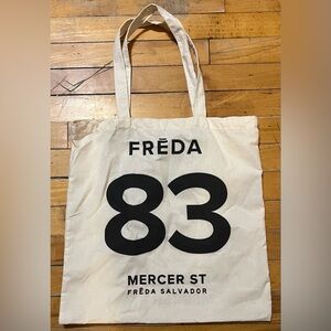 Freda Salvador Footwear Canvas Official Store NYC Mercer St Cream Tote Bag